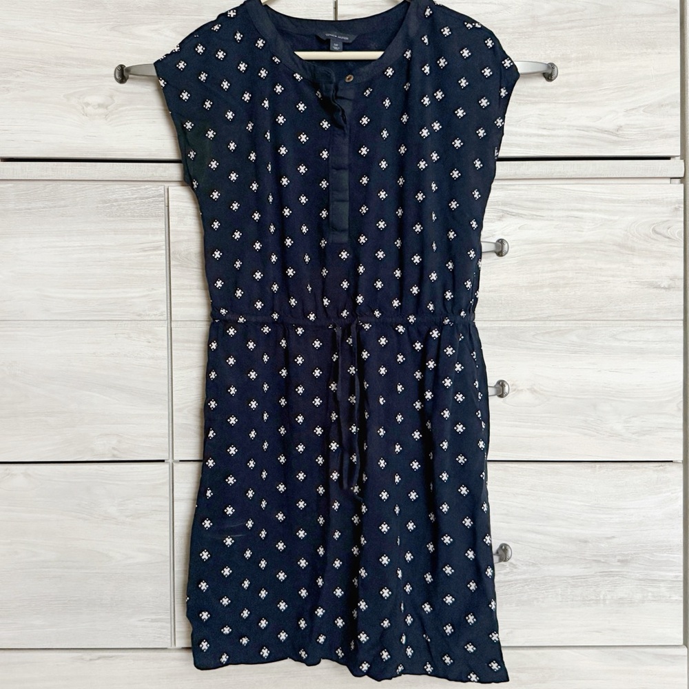 Tommy Hilfiger Navy Printed Min Dress Size Small